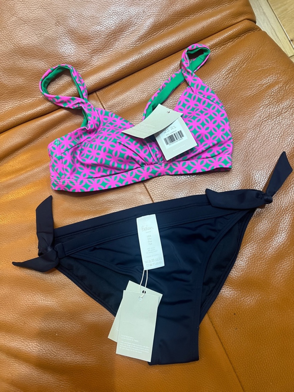 NWT Boden Clash swim bikini. Miami Vibes. Sz4 D23